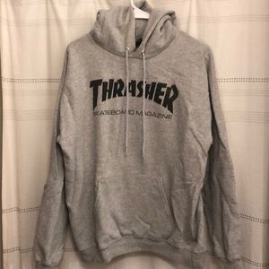 Thrasher Skateboard Magazine Grey Pullover Hoodie - Medium